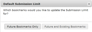 Default Submission Update Dialog