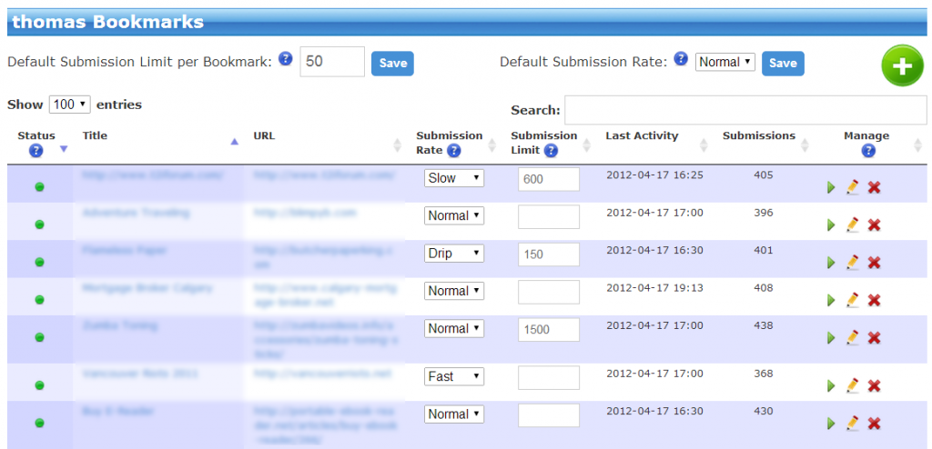 My Bookmarks - New Submission Control Fields