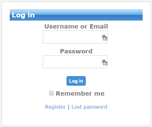 Login form