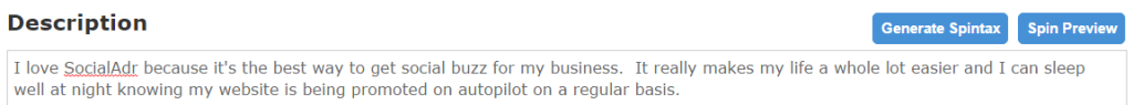 Description - Plain Text